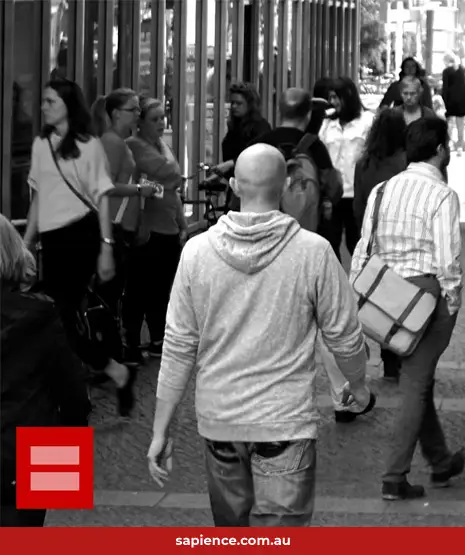 crowd of people walking