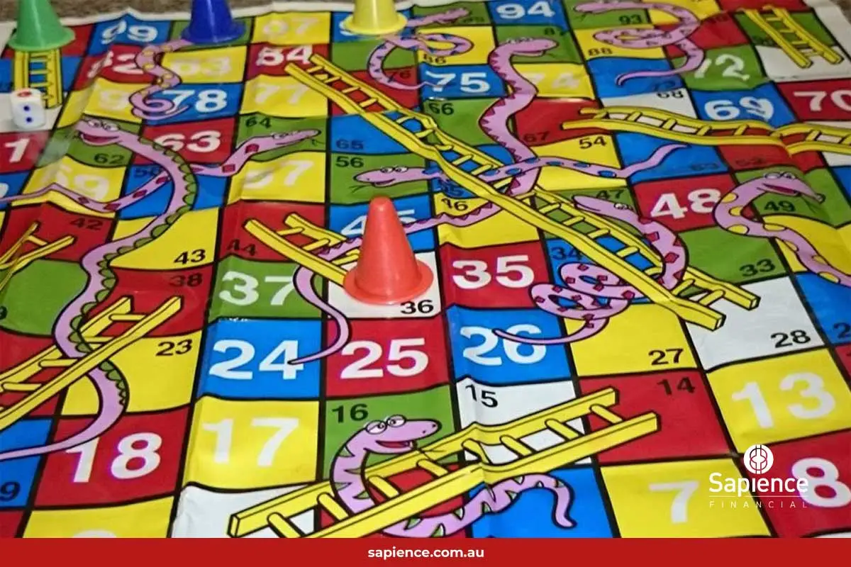 snakes and ladders board game
