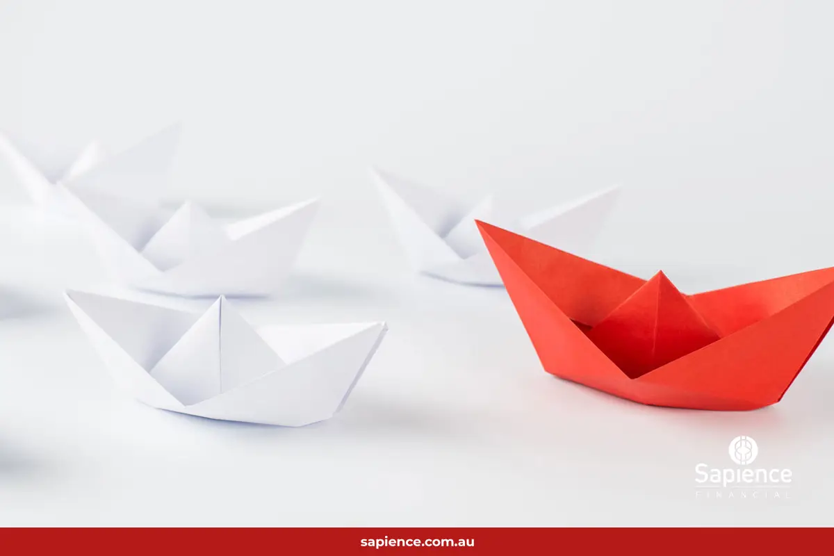 white and red paper boats