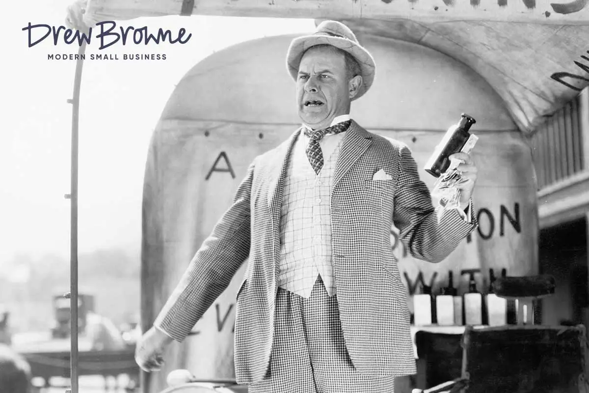 old time 'snake oil' charlatan salesman